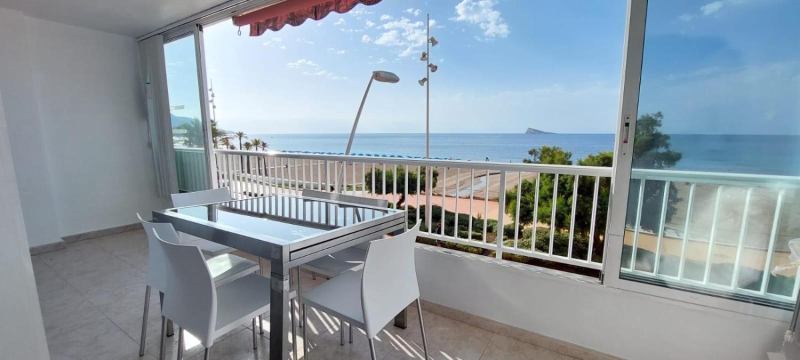Luxury Primerisima Linea Playa Poniente Benidorm Con 6,5 Mts De Vistas Frontales Al Mar Exterior foto