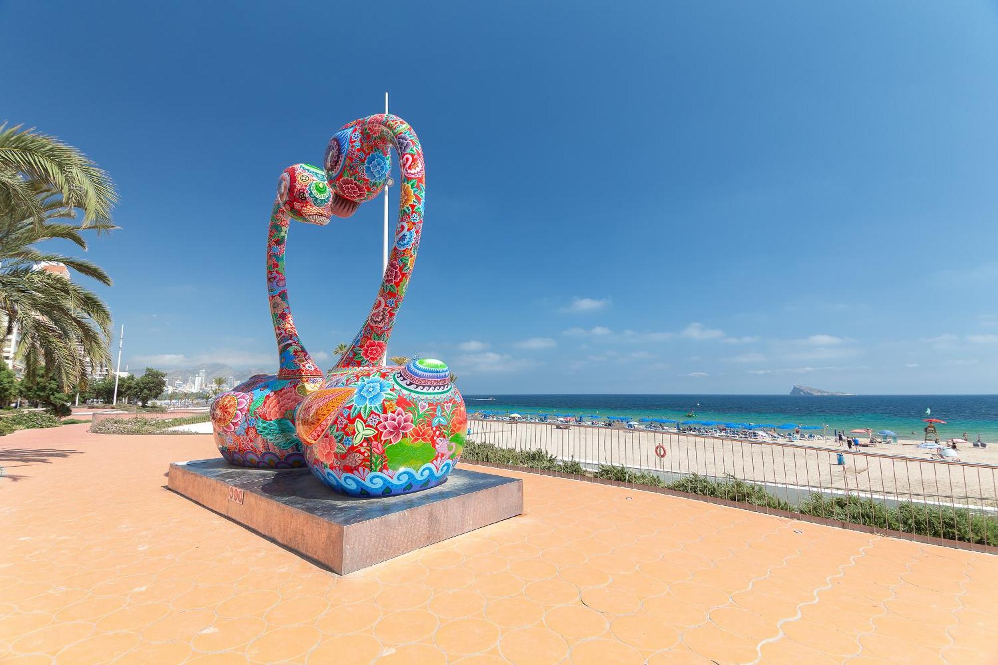 Luxury Primerisima Linea Playa Poniente Benidorm Con 6,5 Mts De Vistas Frontales Al Mar Exterior foto